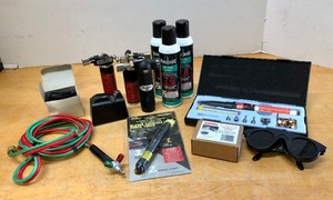 lot 310 image: Nice Group of New Unused Butane Torches & Accessories