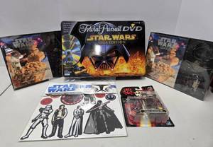 lot 360 image: Group of New STAR WARS Items - Trivial Pursuit, Cookbooks Action Figure etc