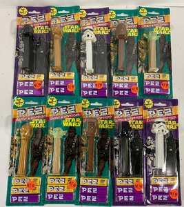 lot 29 image: Ten Vintage New In Package - Star Wars PEZ Dispensers Darth Vader Chewbacca Yoda C3PO Stormtrooper - New Old Stock