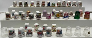 lot 70 image: Forty-Six Vintage Thimbles - Christmas Carol, West Germany, Birds