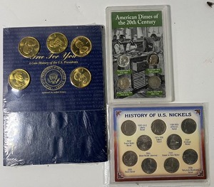 lot 35 image: Coin History of U.S. Presidents with Sealed Nickels and Dimes New in Package