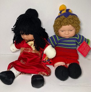lot 55 image: Two Anne Geddes Dolls Soft Plush Dolls