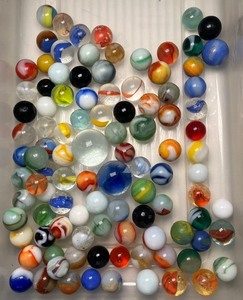 lot 119 image: One Hundred (100) Vintage Marbles (LOT 5)