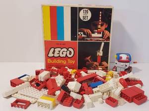 lot 104 image: Vintage No.120 LEGO Building Toys