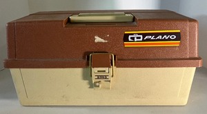 lot 152 image: Vintage PLANO 6303 Tackle Box with Hooks, Lures, Weights
