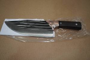 lot 55 image: 13 Hammered Carbon Steel Chef Knife