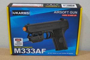 lot 78 image: UKArms M333AF Spring Powered Airsoft Gun with Laser