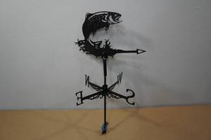 lot 135 image: Laser Cut Steel Fish Weather Vane