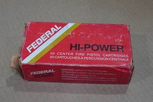 lot 145 image: 50 Federal Hi-Power .38 Special Match 148 Gr Lead Wadcutter Ammo