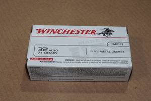 lot 148 image: 50 Winchester .32 Auto 71 Gr FMJ Ammo