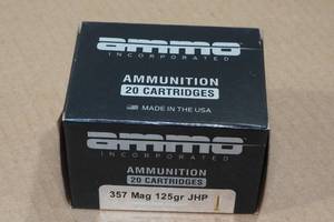lot 156 image: 20 Ammo Inc .357 Mag 125 Gr JHP Ammo