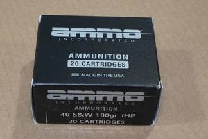 lot 157 image: 20 Ammo Inc .40 S&W 180 Gr JHP Ammo