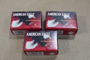 lot 168 image: 120 American Eagle .22 LR 38 Gr Plated HP Ammo