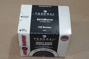 lot 171 image: 325 Federal Automatch .22 LR 40 Gr Solid Ammo