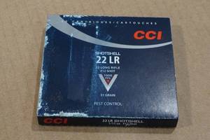 lot 183 image: 20 CCI .22 LR 31 Gr Shotshells