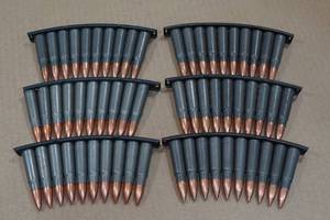 lot 189 image: 60 7.62 x 39mm FMJ Ammo on Stripper Clips