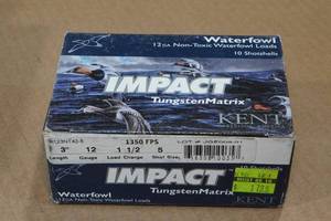 lot 201 image: 10 Kent Impact 12 Gauge 3 5 Shot Waterfowl Shotshells