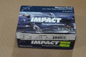 lot 202 image: 10 Kent Impact 12 Gauge 3 5 Shot Waterfowl Shotshells