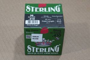 lot 215 image: 25 Sterling .410 Bore 2-12 Gold Slugs