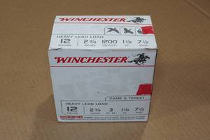 lot 219 image: 25 Winchester 12 Gauge 2-34 Heavy Lead 7-12 Shot Shotshells