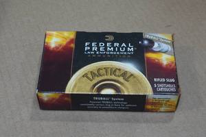 lot 237 image: 5 Federal Tactical LE 12 Gauge 2-34 Rifled Truball HP Slugs