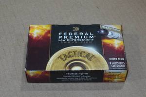 lot 238 image: 5 Federal Tactical LE 12 Gauge 2-34 Rifled Truball HP Slugs