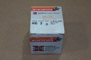 lot 240 image: 25 Winchester Super-X .410 Bore 3 6 Shot Shotshells