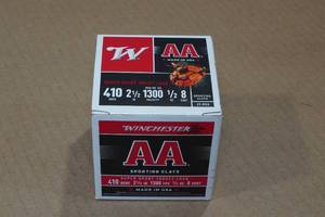 lot 243 image: 25 Winchester AA .410 Bore 2-12 8 Shot Shotshells