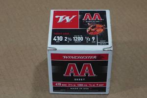 lot 244 image: 25 Winchester AA .410 Bore 2-12 9 Shot Shotshells