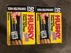 Lot of Husky Garbage Bags  Customer Returns See Pictures
