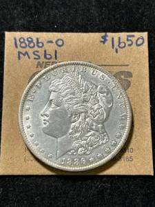 1886-O US MORGAN SILVER DOLLAR MS61