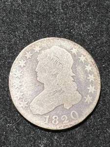 1820 LARGE 8 US BUST QUARTER