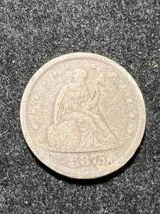 1875-S US SEATED LIBERTY 20 CENT PIECE