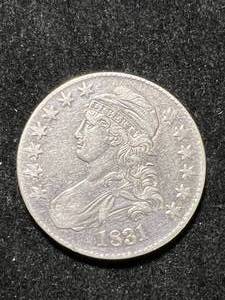 1831 US BUST HALF DOLLAR AU50