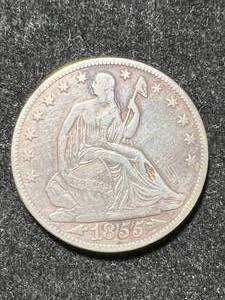 1855-O US SEATED LIBERTY HALF DOLLAR VF