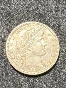 1915-D US BARBER QUARTER UNC