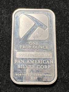 1 TROY OZ .999 FINE SILVER PAN AMERICAN BAR