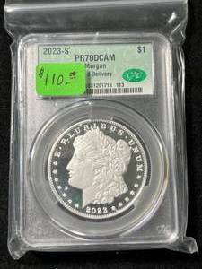 2023-S US MORGAN SILVER DOLLAR CAC PR70DCAM