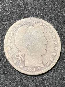 1892 US BARBER HALF DOLLAR