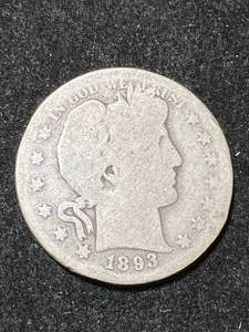 1893-S US BARBER HALF DOLLAR