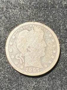 1897-O US BARBER QUARTER
