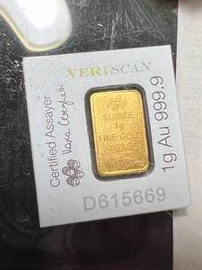 1 GRAM .999 FINE GOLD PAMP BAR