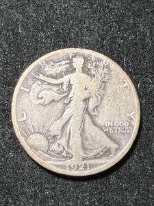1921-S US WALKING LIBERTY HALF DOLLAR F12