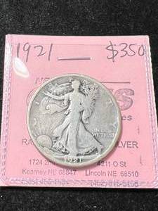 1921 US WALKING LIBERTY HALF DOLLAR