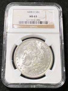 1898-O US MORGAN SILVER DOLLAR NGC MS63
