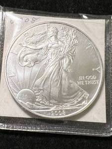 2008 AMERICAN SILVER EAGLE 1 TROY OZ .999 FINE SILVER