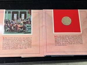 1993 US BILL OF RIGHTS SILVER DOLLAR JAMES MADISON MEDAL