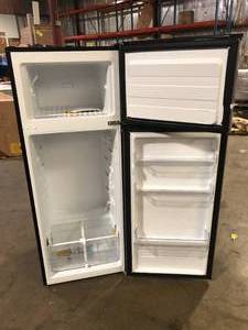 Vissani 7.1 cu. ft. Top Freezer Refrigerator in Stainless Steel Look Damaged  Customer Returns See Pictures