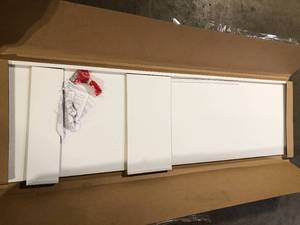 Hampton Bay 24 in. W x 84 in. H Refrigerator End Panel in Satin White   Customer Returns See Pictures