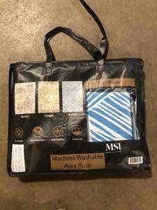 MSI Machine Washable Area Rug  Customer Returns See Pictures